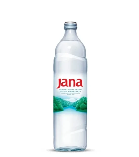 Jana plată sticlă, 0,75 l, 12 buc