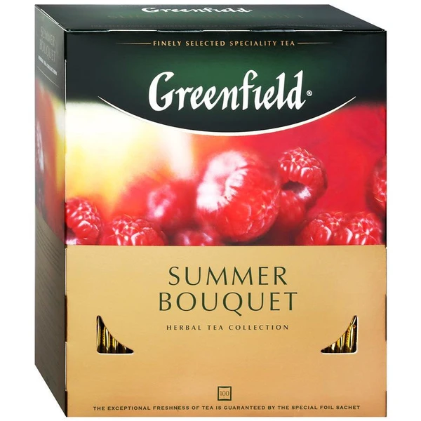 Ceai Greenfield Summer Bouquet, 100 pliculețe