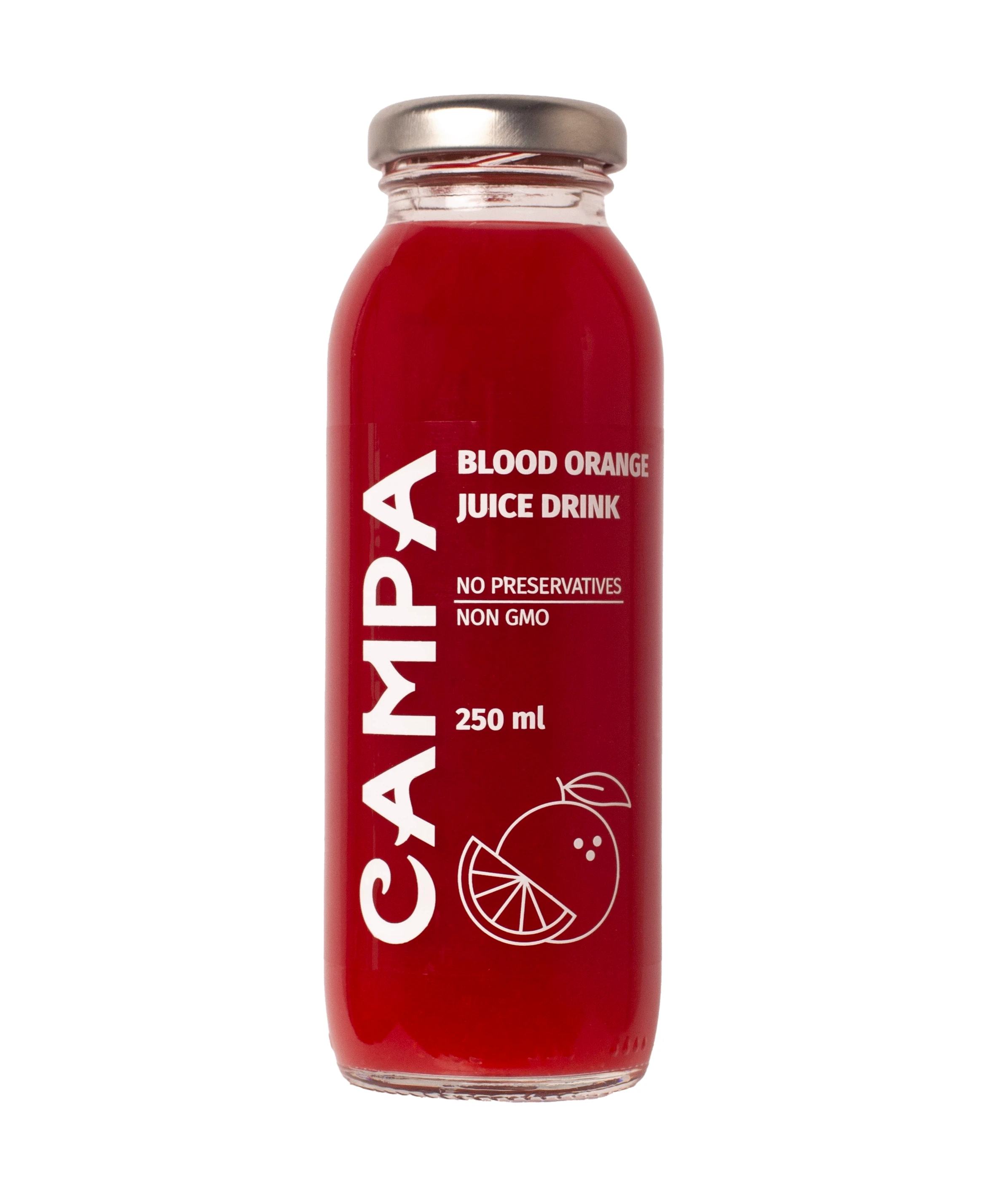 Băutură răcoritoare cu suc de portocale roșii Campa, 0.25 l