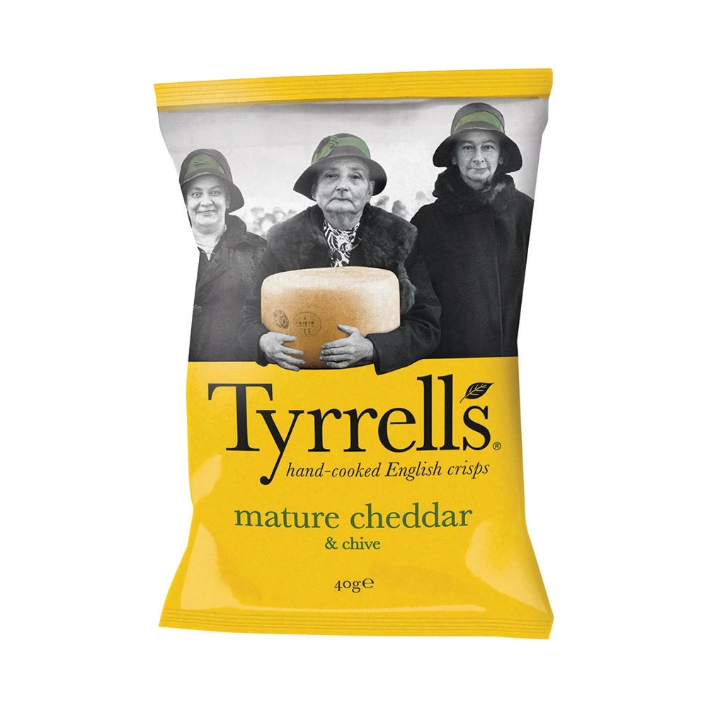 Chipsuri Tyrrells Mature Cheddar & Chive 40 g