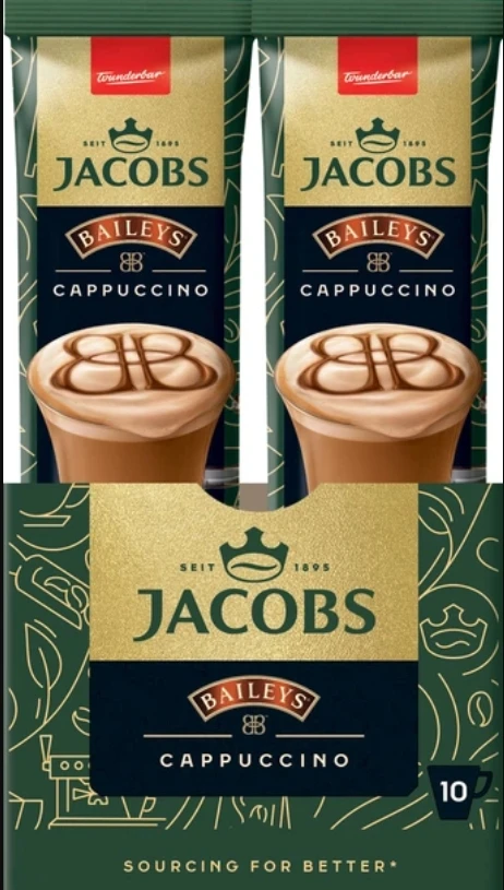 Cafea Jacobs Cappuccino Baileys instant 3 în 1 – 10 plicuri